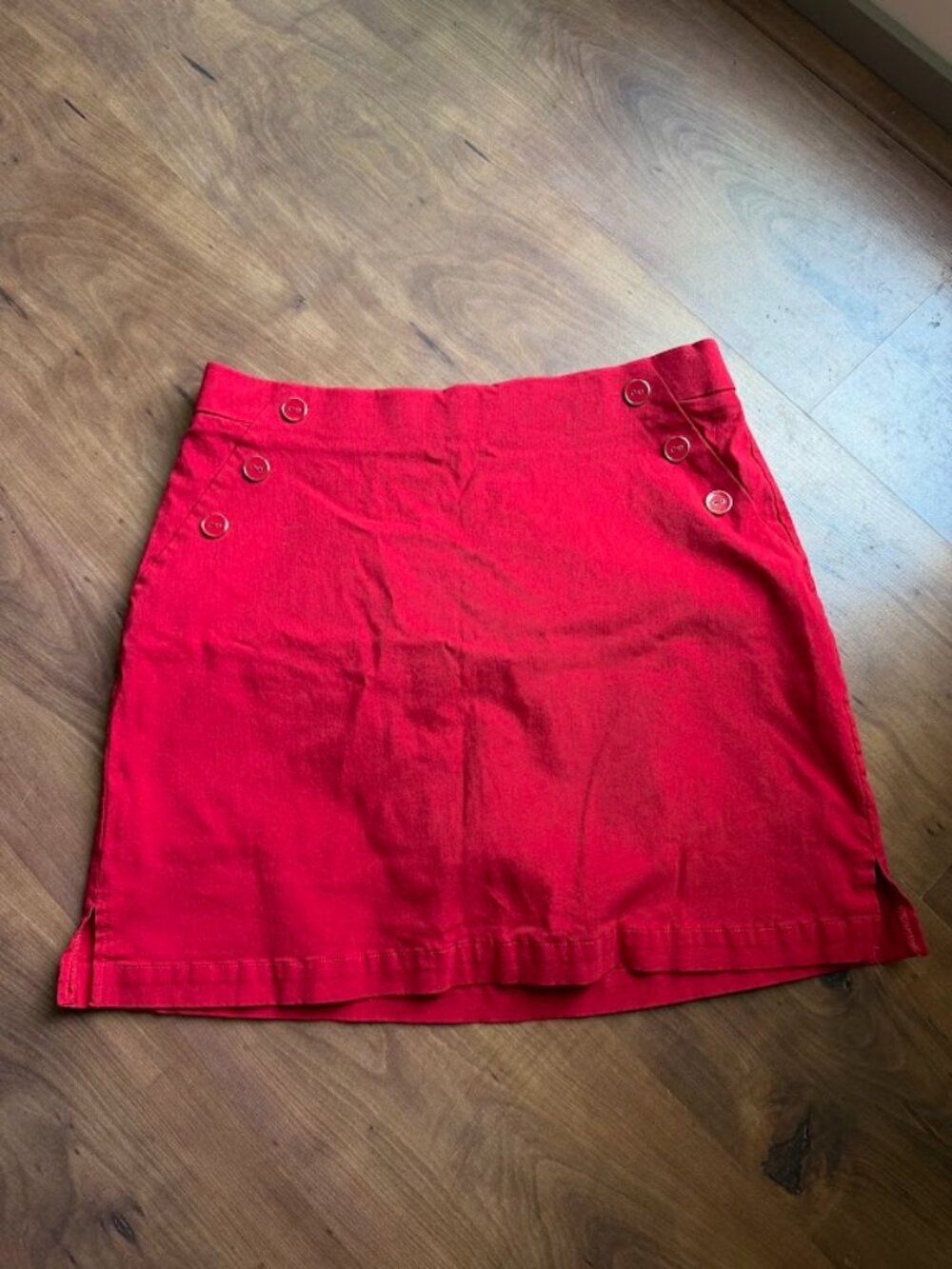 Rafaella Red Pull-On Skort with Built-In Shorts | Size L | Comfort Stretch